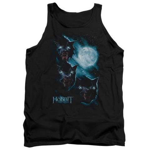 The Hobbit-Three Warg Moon Adult Tank Top- Black - Medium