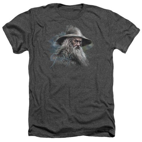The Hobbit-Gandalf The Grey Adult Heather Tee- Charcoal - Large