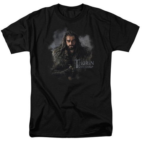 The Hobbit-Thorin Oakenshield Short Sleeve Adult 18-1 Tee- Black - Medium