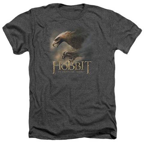 The Hobbit-Great Eagle Adult Heather Tee- Charcoal - Medium