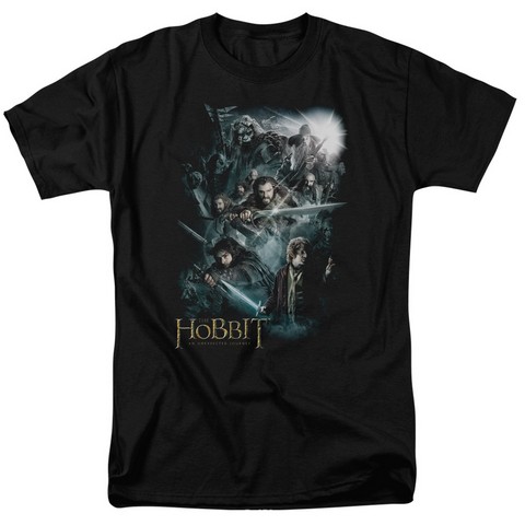The Hobbit-Epic Adventure Short Sleeve Adult 18-1 Tee- Black - Medium