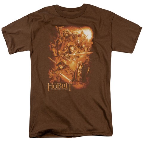 The Hobbit-Epic Adventure Short Sleeve Adult 18-1 Tee- Coffee - Medium
