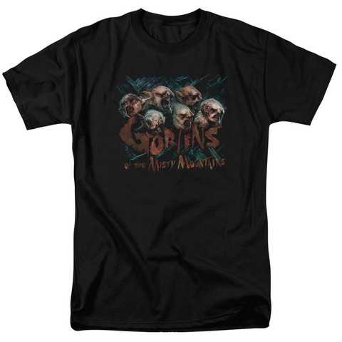 The Hobbit-Misty Goblins Short Sleeve Adult 18-1 Tee- Black - 2X