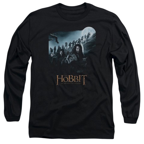 The Hobbit-A Journey Long Sleeve Adult 18-1 Tee - Black - Medium