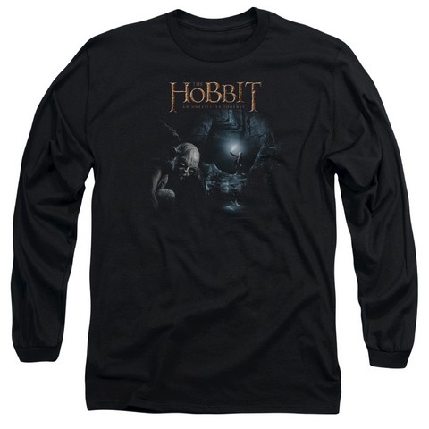 The Hobbit-Light Long Sleeve Adult 18-1 Tee- Black - Medium