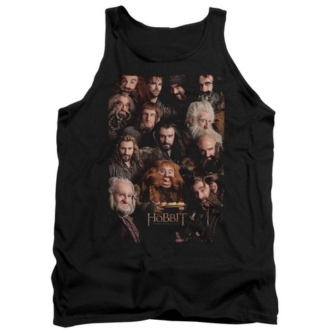 The Hobbit-Dwarves Poster Adult Tank Top- Black - Medium