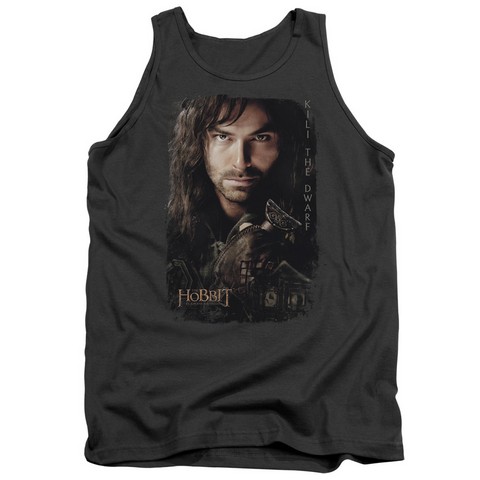 The Hobbit-Kili Poster Adult Tank Top- Charcoal - Medium