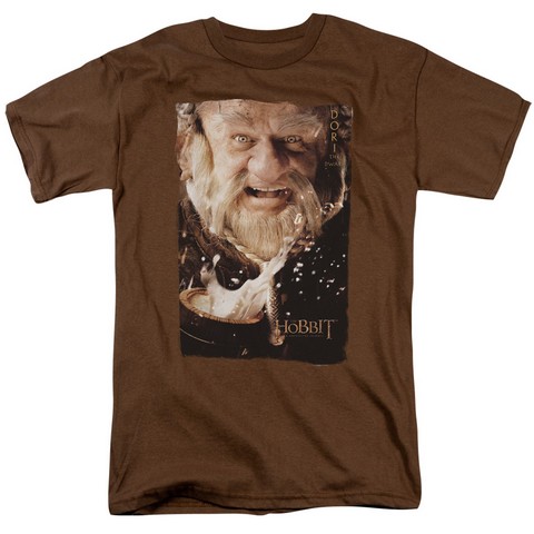 The Hobbit-Dori Short Sleeve Adult 18-1 Tee, Coffee - Small