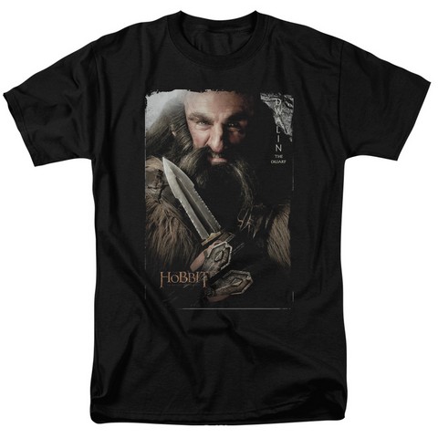The Hobbit-Dwalin Short Sleeve Adult 18-1 Tee- Black - Medium