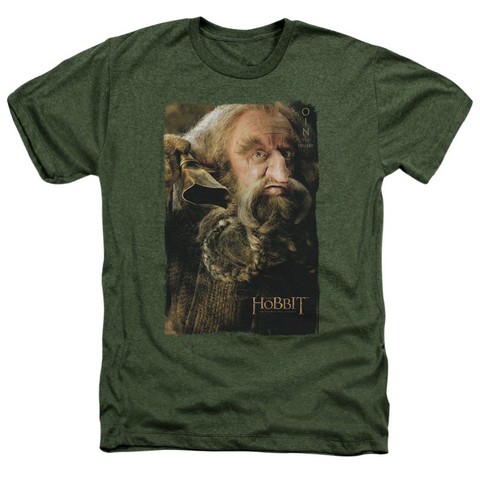The Hobbit-Oin Adult Heather Tee- Military Green - Medium