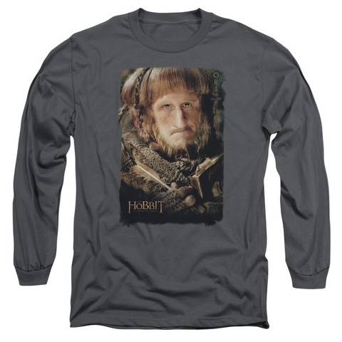 The Hobbit-Ori Long Sleeve Adult 18-1 Tee- Charcoal - Medium