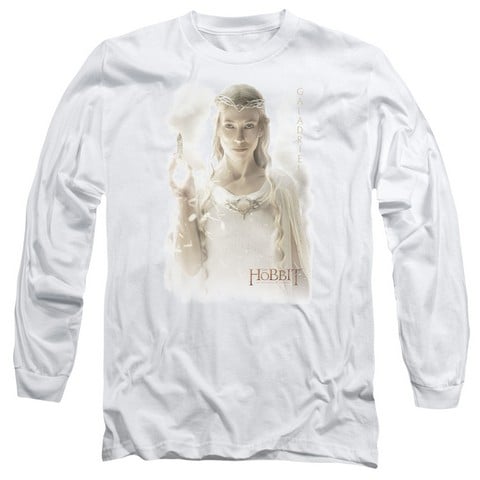 Hobbit-Galadriel Long Sleeve Adult 18-1 Tee- White - Medium
