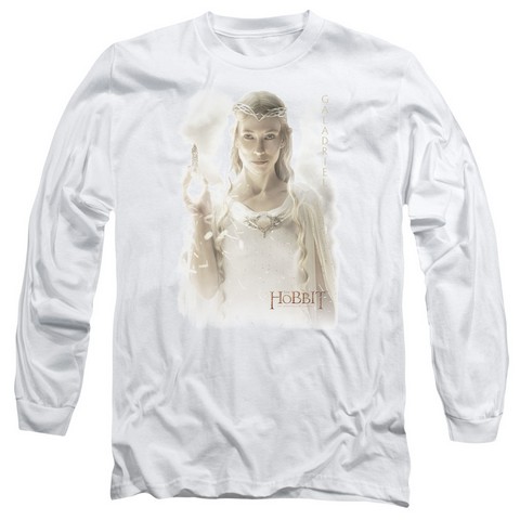 Hobbit-Galadriel Long Sleeve Adult 18-1 Tee- White - Large
