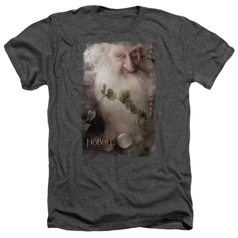 The Hobbit-Balin Adult Heather Tee- Charcoal - Small