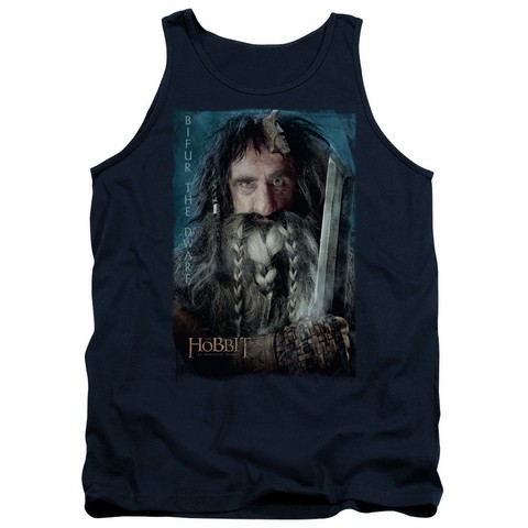 The Hobbit-Bifur Adult Tank Top- Navy - Large
