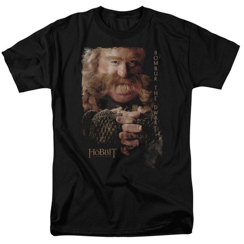 The Hobbit-Bombur Short Sleeve Adult 18-1 Tee- Black - Medium