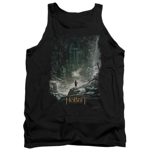Hobbit-At Smaugs Door Adult Tank Top- Black - Medium