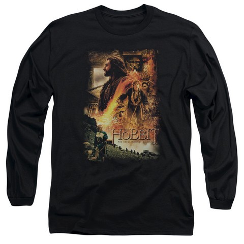 Hobbit-Golden Chamber Long Sleeve Adult 18-1 Tee- Black - Small