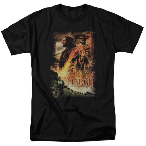 Hobbit-Golden Chamber Short Sleeve Adult 18-1 Tee- Black - 4X