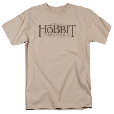 Hobbit-Textured Logo Short Sleeve Adult 18-1 Tee- Sand - XL