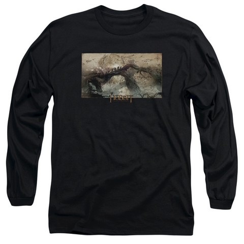 Hobbit-Epic Journey Long Sleeve Adult 18-1 Tee- Black - Medium