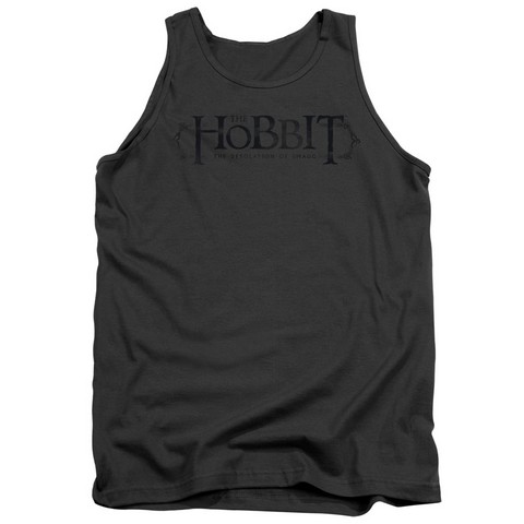 Hobbit-Ornate Logo Adult Tank Top - Charcoal - Medium
