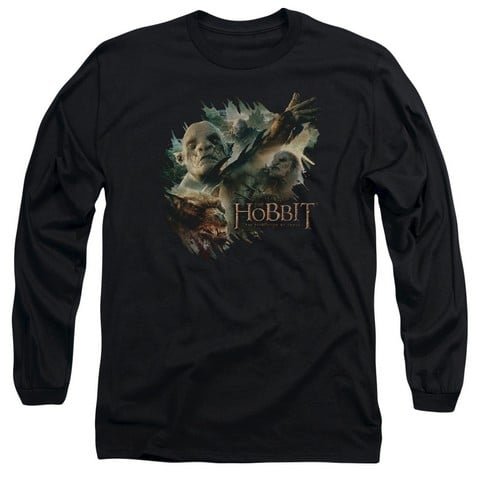 Hobbit-Baddies Long Sleeve Adult 18-1 Tee- Black - Large