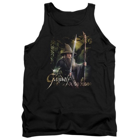 Hobbit-Sword And Staff Adult Tank Top- Black - Small
