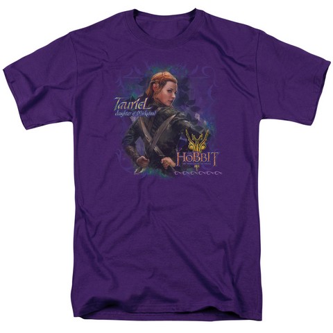 Hobbit-Daughter Short Sleeve Adult 18-1 Tee- Purple - Medium