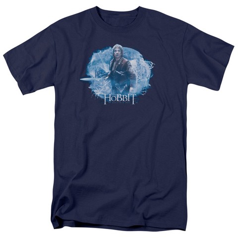 Hobbit-Tangled Web Short Sleeve Adult 18-1 Tee- Navy - 3X