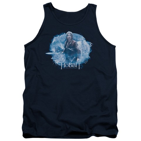 Hobbit-Tangled Web Adult Tank Top, Navy - Small