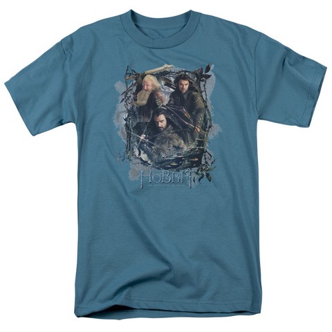 Hobbit-Three Dwarves Short Sleeve Adult 18-1 Tee- Slate - Medium