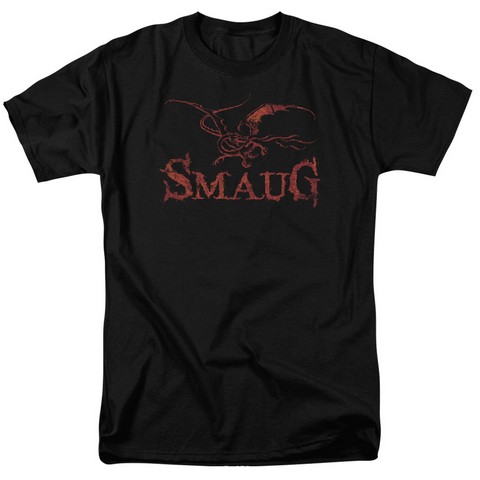 Hobbit-Dragon Short Sleeve Adult 18-1 Tee- Black - Medium