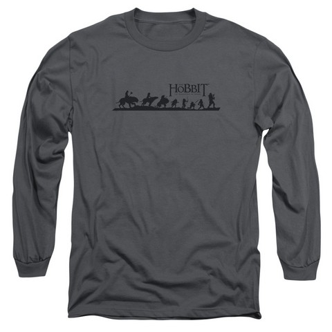Hobbit-Marching Long Sleeve Adult 18-1 Tee- Charcoal - Medium