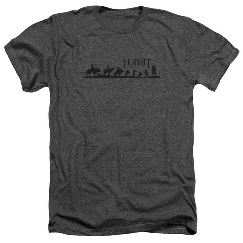 Hobbit-Marching Adult Heather Tee- Charcoal - Large