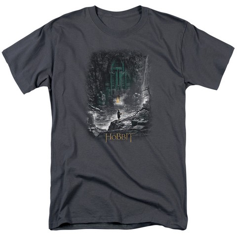Hobbit-Second Thoughts Short Sleeve Adult 18-1 Tee- Charcoal - 4X