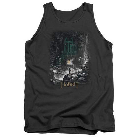 Hobbit-Second Thoughts Adult Tank Top- Charcoal - Medium