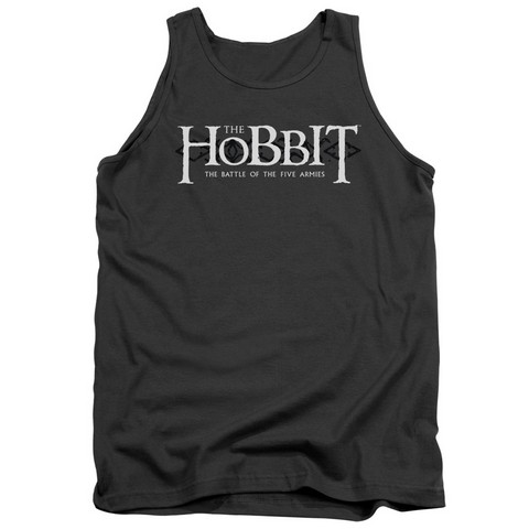 Hobbit-Ornate Logo Adult Tank Top- Charcoal - Medium