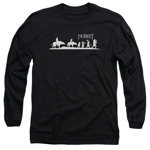 Hobbit-Orc Company Long Sleeve Adult 18-1 Tee- Black - Medium