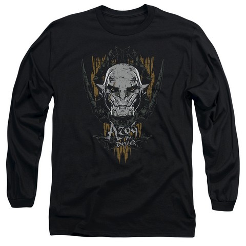 Hobbit-Azog Long Sleeve Adult 18-1 Tee- Black - Medium