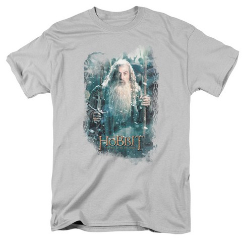 Hobbit-Gandalfs Army Short Sleeve Adult 18-1 Tee, Silver - Medium