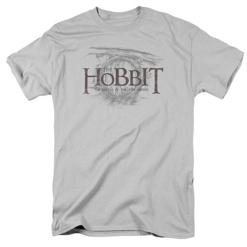 Hobbit-Door Logo Short Sleeve Adult 18-1 Tee- Silver - Small