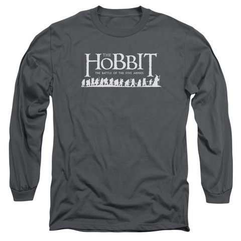 Hobbit-Walking Logo Long Sleeve Adult 18-1 Tee- Charcoal - 2X