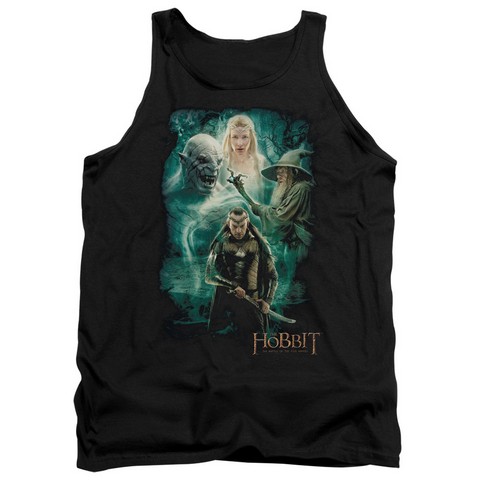 Hobbit-Elronds Crew Adult Tank Top- Black - Medium