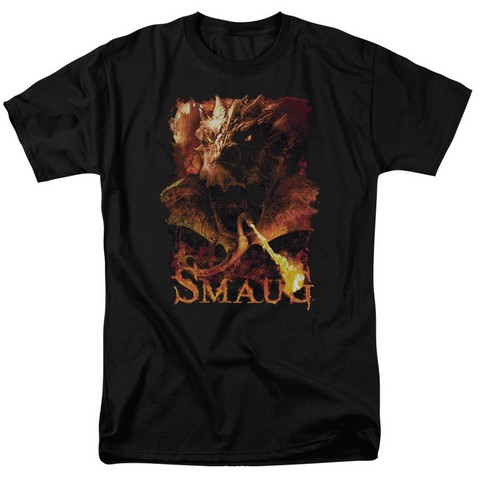 Hobbit-Smolder Short Sleeve Adult 18-1 Tee- Black - 4X