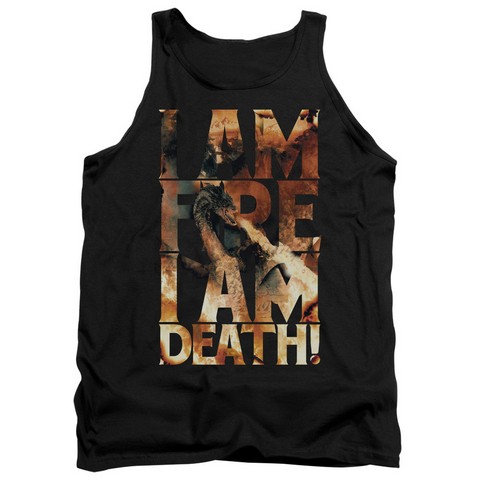 Hobbit-I Am Fire Adult Tank Top- Black - Small