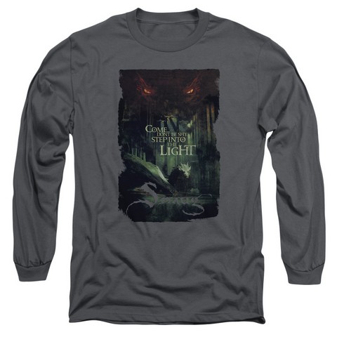 Hobbit-Taunt Long Sleeve Adult 18-1 Tee- Charcoal - Medium