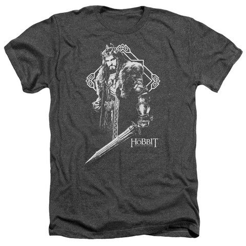 Hobbit-King Thorin Adult Heather Tee- Charcoal - Small
