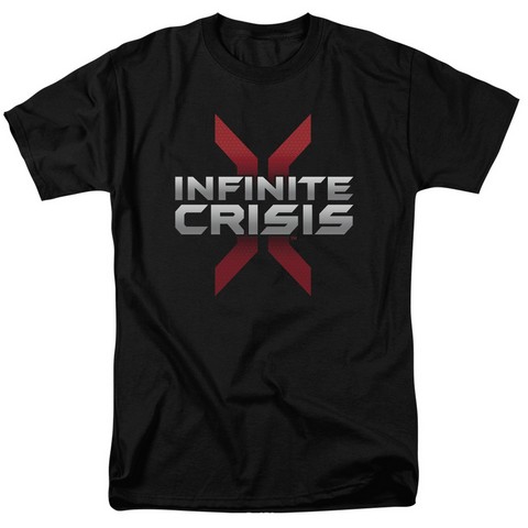 Infinite Crisis-Logo Short Sleeve Adult 18-1 Tee- Black - Large