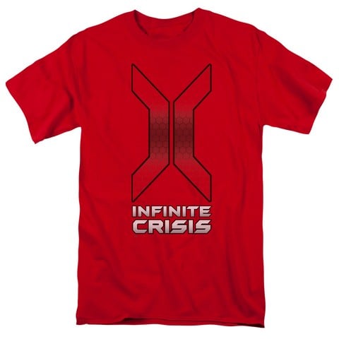 Infinite Crisis-Title Short Sleeve Adult 18-1 Tee- Red - XL